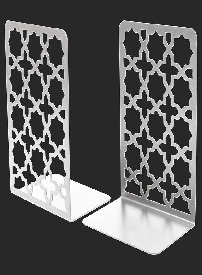 Spillbox حوامل كتب معدنية مانعة للانزلاق من Spillbox | رفوف كتب | طاولة دراسة | ديكور منزلي | حوامل | حافظة | دعامة | قاعدة | شديدة التحمل | طقم | حوامل كتب للمكتب والمنزل - وايت ستار - Image 2